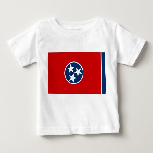 T-shirt bébé avec drapeau du Tennessee, U.S.A. (Devant)