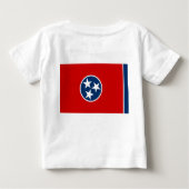 T-shirt bébé avec drapeau du Tennessee, U.S.A. (Dos)