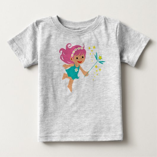 T-shirt bébé avec fille fée (Devant)