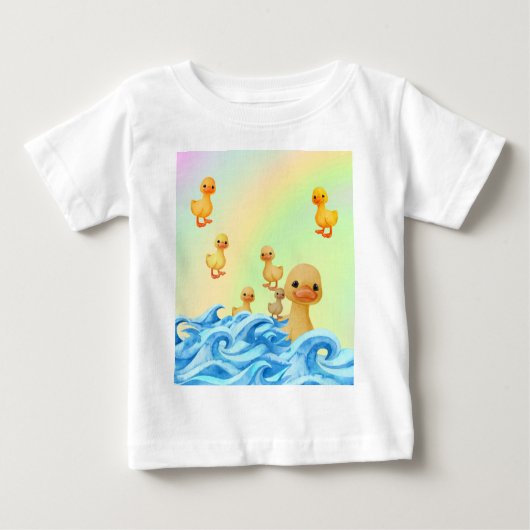 T-shirt bébé avec mère et bébé canard (Devant)