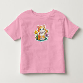 T-shirt bébé avec un mignon chat