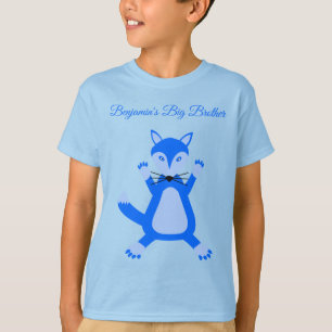 T-shirt Bébé bleu mignon garçon Fox Custom Big Brother