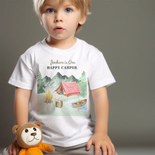 T-shirt bébé camping pour 1er anniversaire One Hap