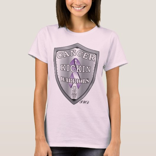T-shirt Bébé cancerkickinwarriors-Rose - poupée (Devant)