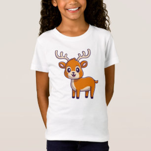 T-Shirt Bébé Cerf Mignon Dessin Animé-23501