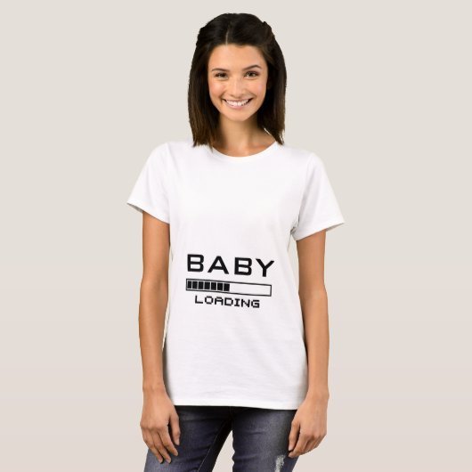 T-shirt Bébé Chargement Funny Geeky Maternité (Devant entier)