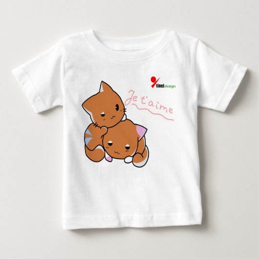 T-shirt bébé chatons jouant (Devant)