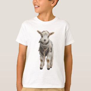 T-shirt Bébé chèvre debout avec écharpe pour enfants