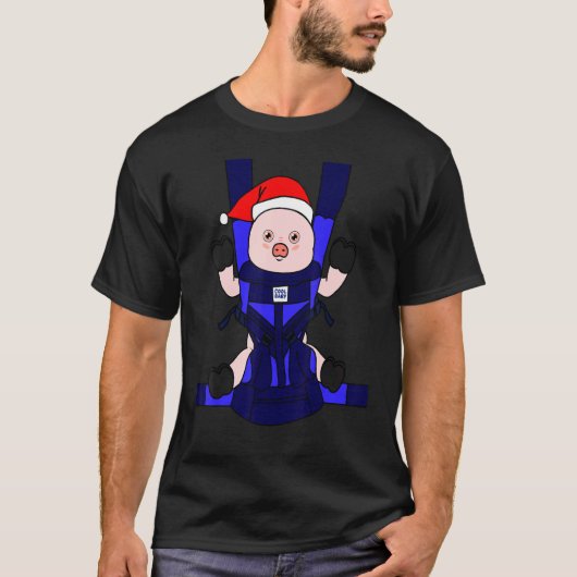 T-shirt Bébé Cochon Père Noël drôle mignonne fermière ferm (Devant)