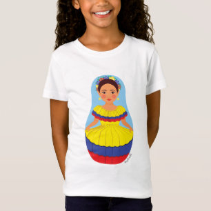 T-Shirt Bébé colombien de filles de Matryoshka - poupée