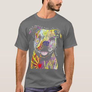 T-shirt Bébé coloré Pitbull Terrier Amoureux Papa Maman Am