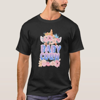 T-shirt Bébé Corn Cute Unicorn Fille Anniversaire 1