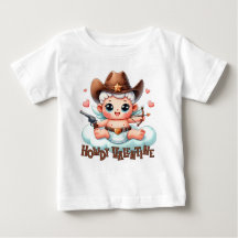 T-shirt bébé Cowboy Cupid Valentine Personnalisé