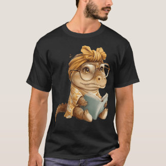 T-shirt Bébé Crocodile Petit Livre Lecture Reptile