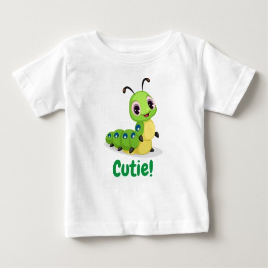T-shirt Bébé Cute Caterpillar (Devant)
