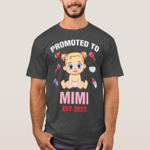 T-shirt Bébé Cute Promu À Mimi Est 2023 Anniversaire