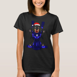 T-shirt Bébé Dachshund Père Noël drôle mignonne chien mama