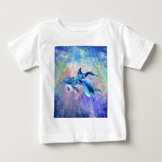 T-shirt bébé dauphin en couple (Devant)