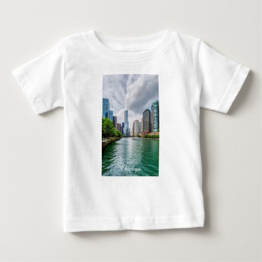 T-shirt bébé de Chicago River (Devant)