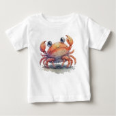 T-shirt bébé de crabe mignon (Devant)