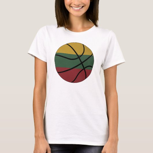 T-shirt Bébé de dames de basket-ball de la Lithuanie - (Devant)