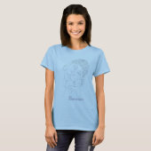 T-shirt Bébé de dames de RONRONNEMENT de Bouddha - pièce (Devant entier)