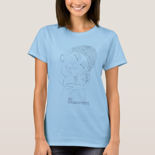 T-shirt Bébé de dames de RONRONNEMENT de Bouddha - pièce (Devant)