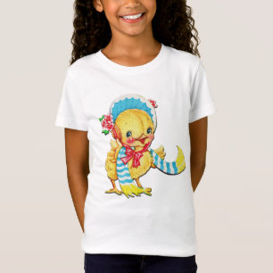 T-Shirt Bébé de Pâques mignonne Chic Filles Blanches T Che