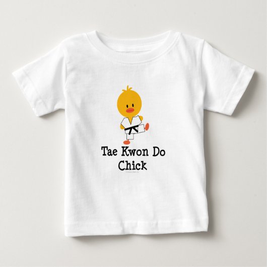 T-shirt bébé de poulet Taekwondo (Devant)