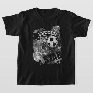 T-shirt Bébé de soccer, soccer noir