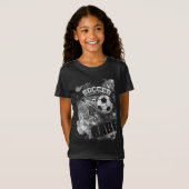 T-Shirt Bébé de soccer, soccer noir (Devant entier)