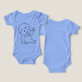 T-shirt bébé dessin animé mignon (Design Recto & Verso)