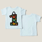 T-shirt bébé Dinosaur coloré (Design Recto & Verso)