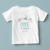 T-shirt bébé Dinosaur One-A-Saurus 1er anniversair