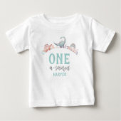 T-shirt bébé Dinosaur One-A-Saurus 1er anniversair (Devant)
