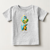 T-shirt bébé dinosaure mignon (Devant)