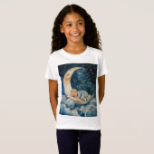 T-Shirt Bébé dormant sur la Lune (Devant entier)