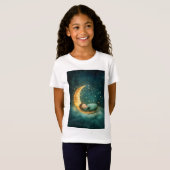 T-Shirt Bébé dormant sur la Lune (Devant entier)