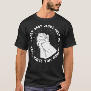 T-shirt Bébé Doux Jésus M'Aide À Apprendre Ces Petits Huma