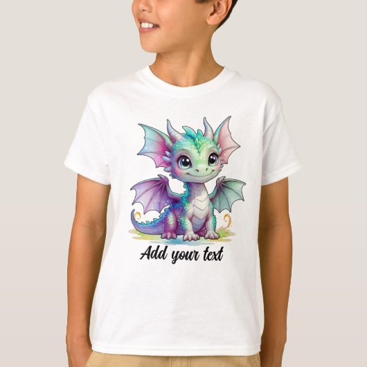 T-Shirt Bébé Dragon Pastel (Devant)