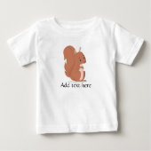 T-shirt bébé, Écureuil mignon, ajouter texte perso (Devant)