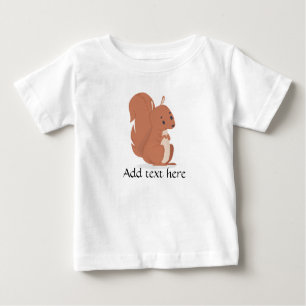 T-shirt bébé, Écureuil mignon, ajouter texte perso