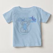 T-shirt bébé éléphant bébé (Devant)