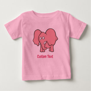T-shirt bébé éléphant rose