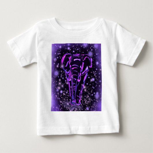 T-shirt bébé éléphant violet (Devant)