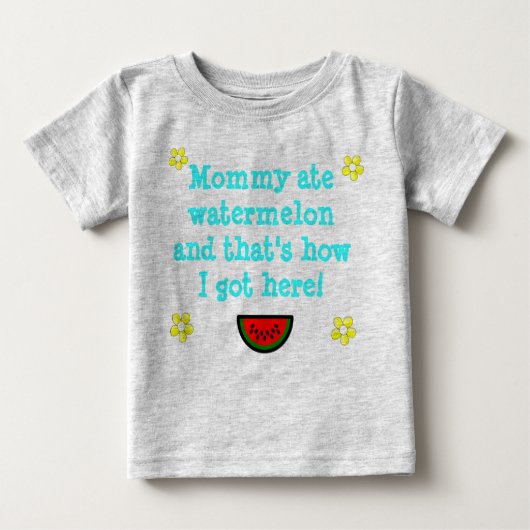 T-shirt bébé en pastèque maman à la mangue (Devant)