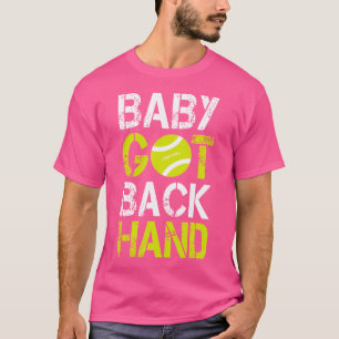 T-shirt Bébé est revenu main drôle Tennis