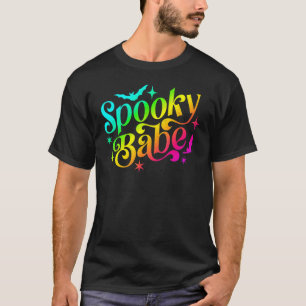 T-shirt Bébé Fantôme Arc-en-ciel Halloween Trick Or Treat 