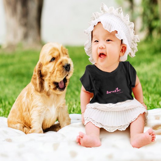 T-shirt bébé fille mignonne Bestie conception de c