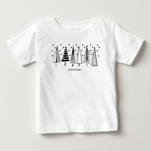 T-shirt bébé fille ou garçon - Laisser neiger (Devant)
